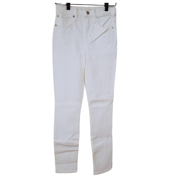 J. Crew Denim - J.Crew 9” Toothpick Mid Rise Stretch Jeans | White Wash | Size 24 | NWT